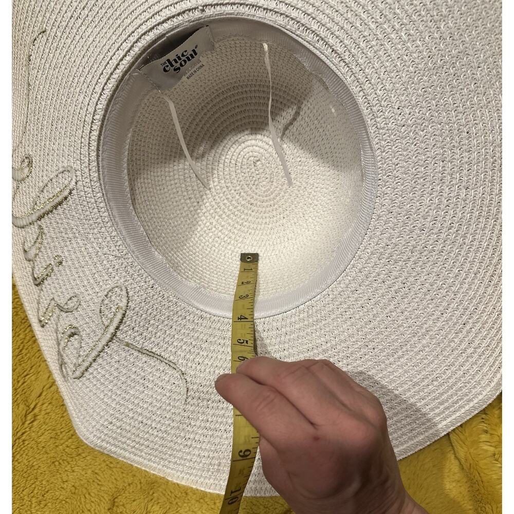 Chic Soul Women's Bride Weaved Beach Embroidered Floppy Brim Sun Hat Honeymoon View 6